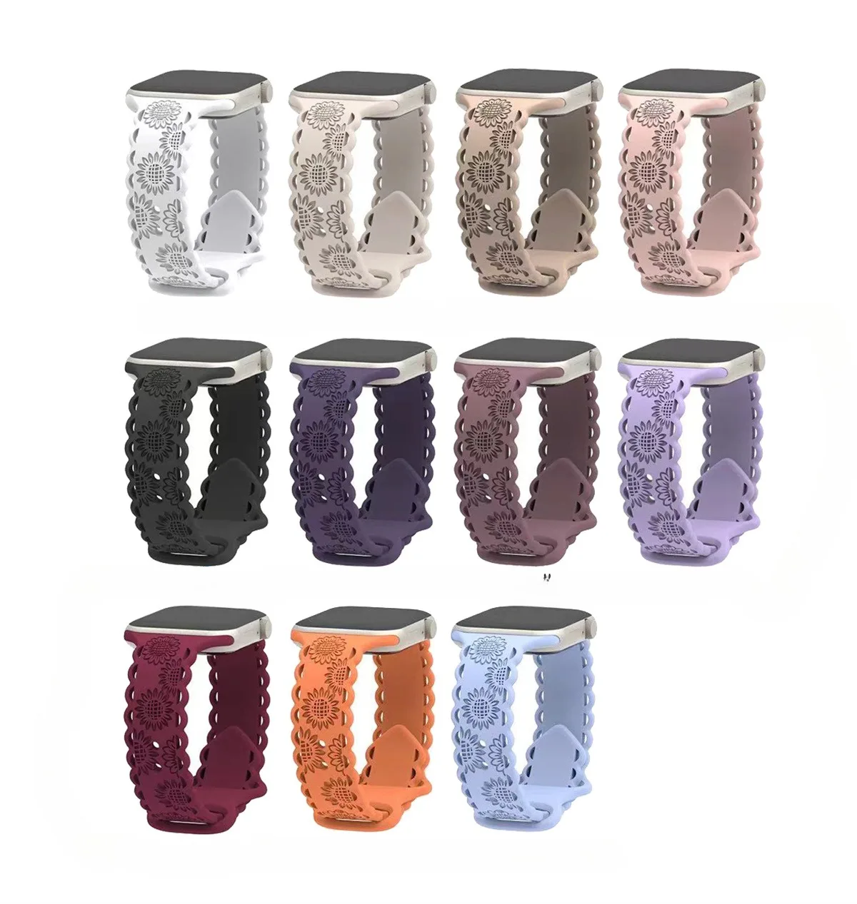 Silicone Watch Band For Smartwatch Sporty Comfortable Strap_voghion.com