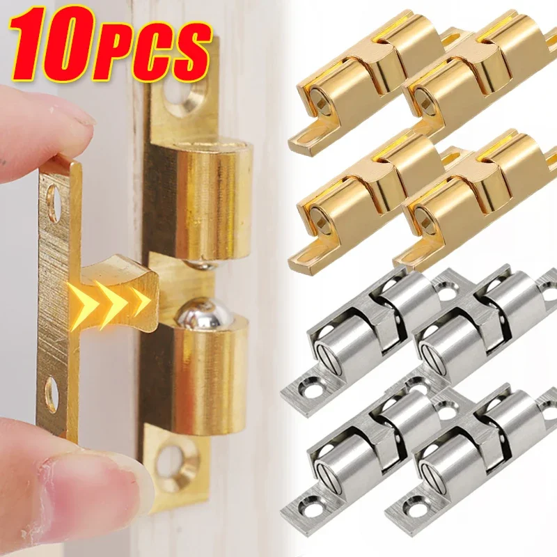 Double Spring Steel Ball Catch Latch Furniture Door Closer Adjustable Catch Latches Furniture Cupboard Cabinet Locks door latch door lock