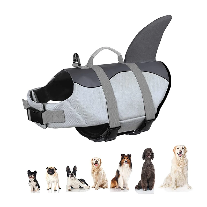 Dog Pool Float Dogcheer Dog Harness-Style Life Jacket Shark