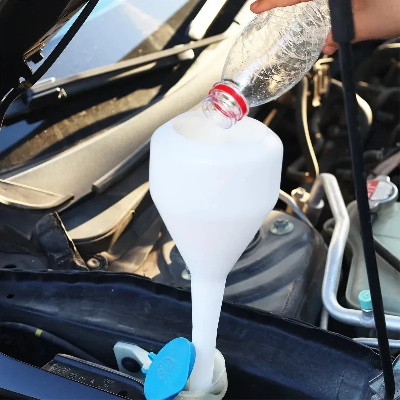 Hands Free Oil Funnel No Spill Flexible Long Neck Fuel Funnel for Car Motorcycle Engine Oil Transmission Fluid Filling Tools
