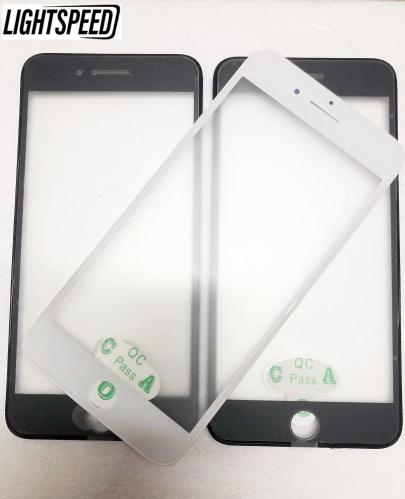 

10pcs Top Cold Press 3 in 1 LCD Front Screen Glass With Frame OCA Glue + Ear Speak Mesh For Iphone 8 7 6 6s Plus 5s Repair