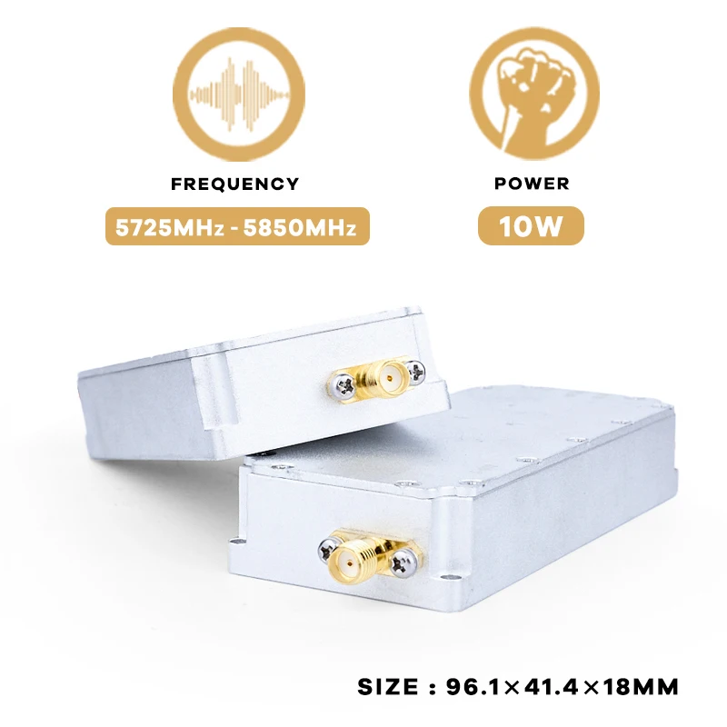 

10W 5.8G GaN RF Anti Drone UAV FPV Module System C-UAS Autel Mavic 3 Counter Solution for Drone Defense