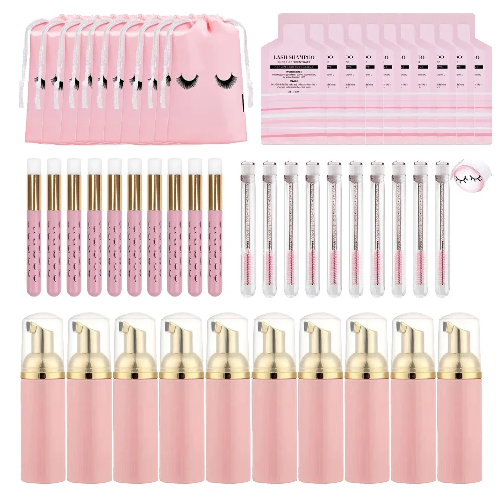 25/50Pcs Mousse Eyelash Concentrate Gentle Cleaning Grafting Kit Eyelash Extension Foam Cleaning Supplies Makeup Tools