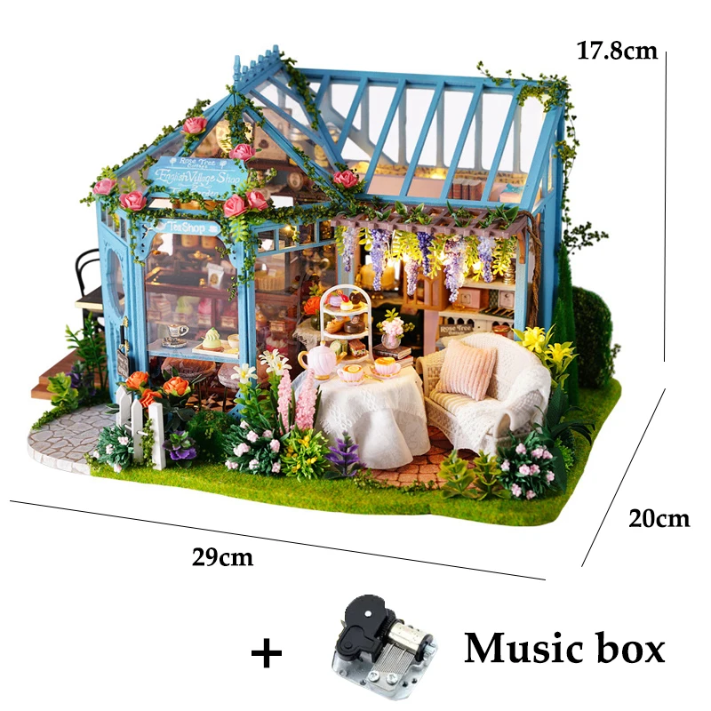 Charming Wooden Dollhouse Kit with Furniture and Lighting - DIY 3D Puzzle for Home Decoration and Gifts