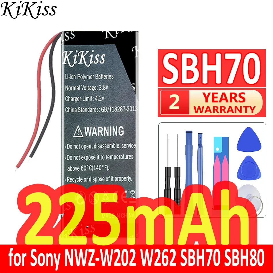 225 мАч KiKiss Powerful 401230 (2 линии) для наушников Sony NWZ-W202 W252 W262 SBH70 SBH80
