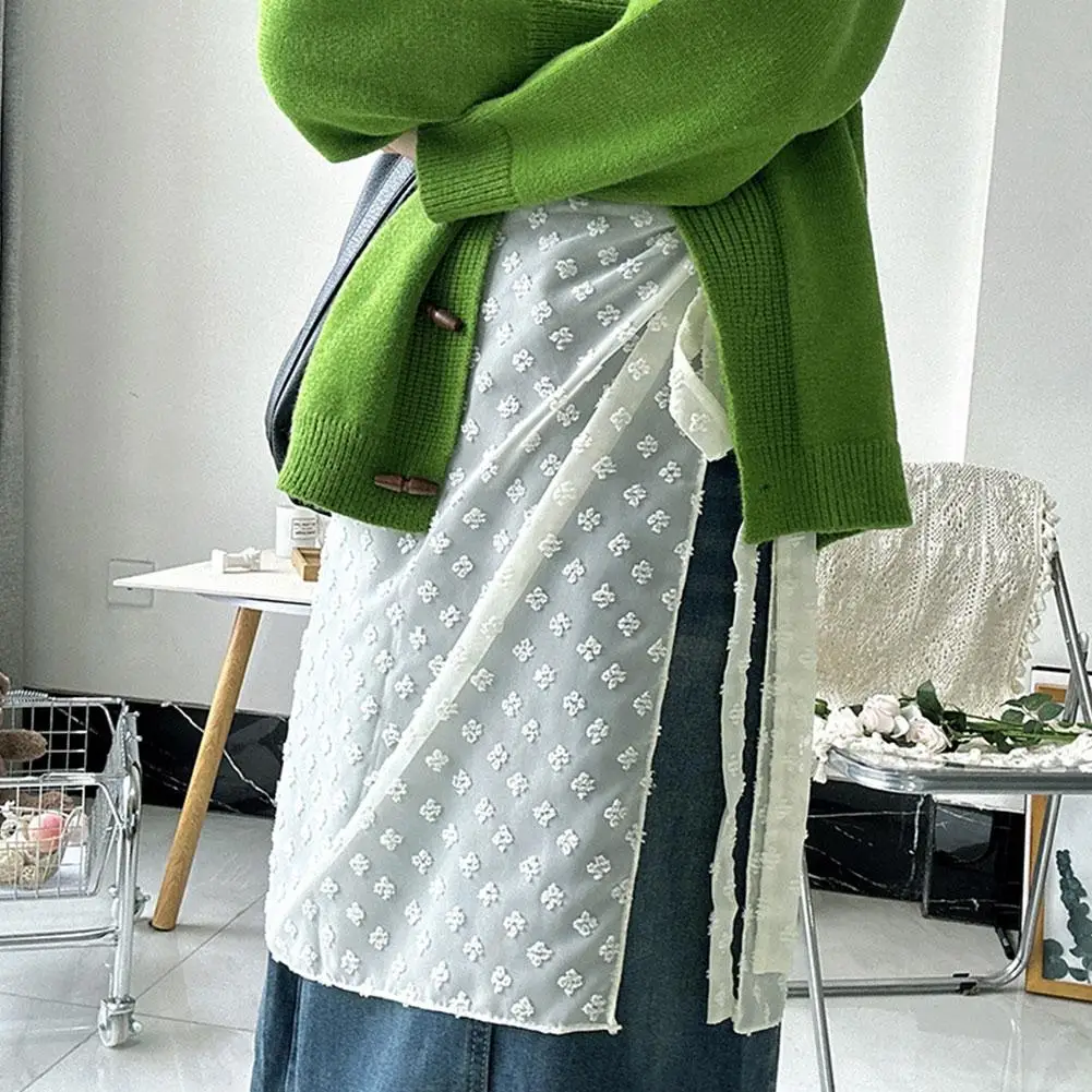 

Korean Style Lace Skirts Wrap Skirt Elegant Lace Layered Summer Girl Stacked Street Gauze Retro Skirt Spring Wear Butterfli A2V4