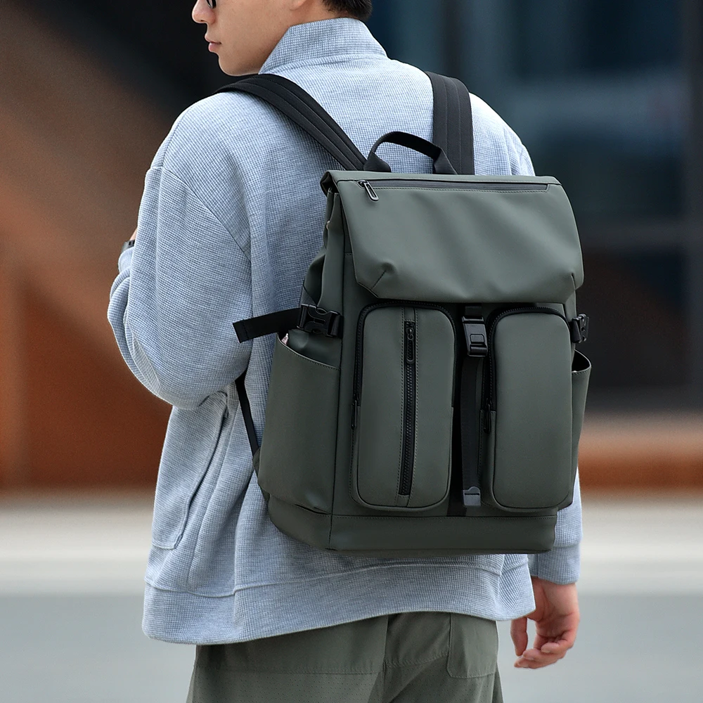 Men's Backpack, Large-Capacity Commuter Backpack, Wear-Resistant Leisure Travel Bag, Multi-Functional Laptop Bag, Men's Bag - 4