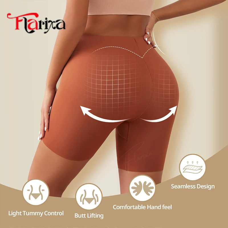 Flarixa Anti Chafing Slip Safety Panties Women Chub Rub Shorts Cooling Fabric Ice Underwear High Waist Boxers Female Lingerie
