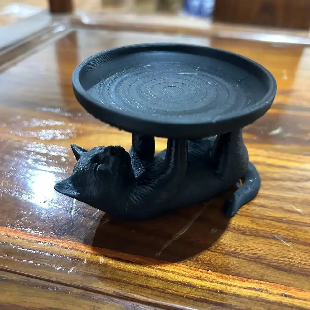 3D Printed Fun Cat Jewelry Tray, Playful and Cute Cat Design, Novel Style, Ideal for Desktop Organization