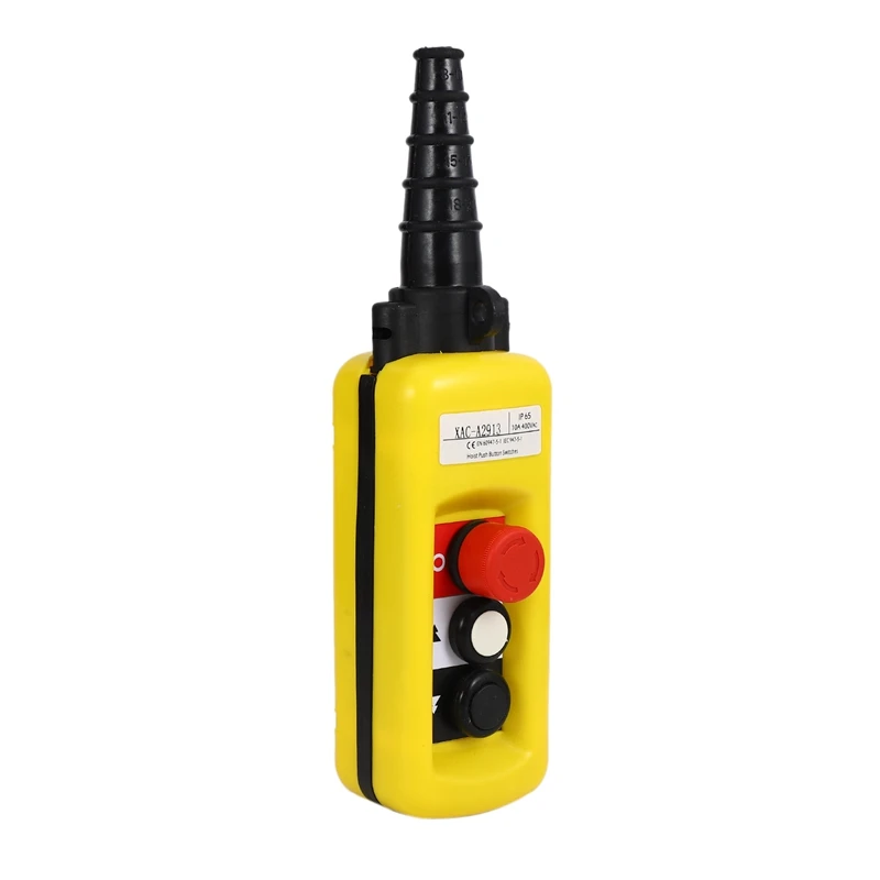 Lift Control Pendant XAC-A2913 Waterproof Handheld Pushbutton Switch With Electric Hoist Handle 2 Buttons With Two Speed And Em