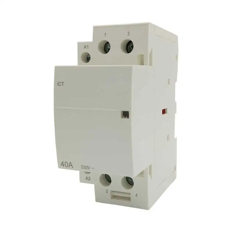tipo Automático do Trilho do Ruído do Contator 2p 2no 1no1nc Dc24v 110v Ac220v do Contator do Agregado Familiar