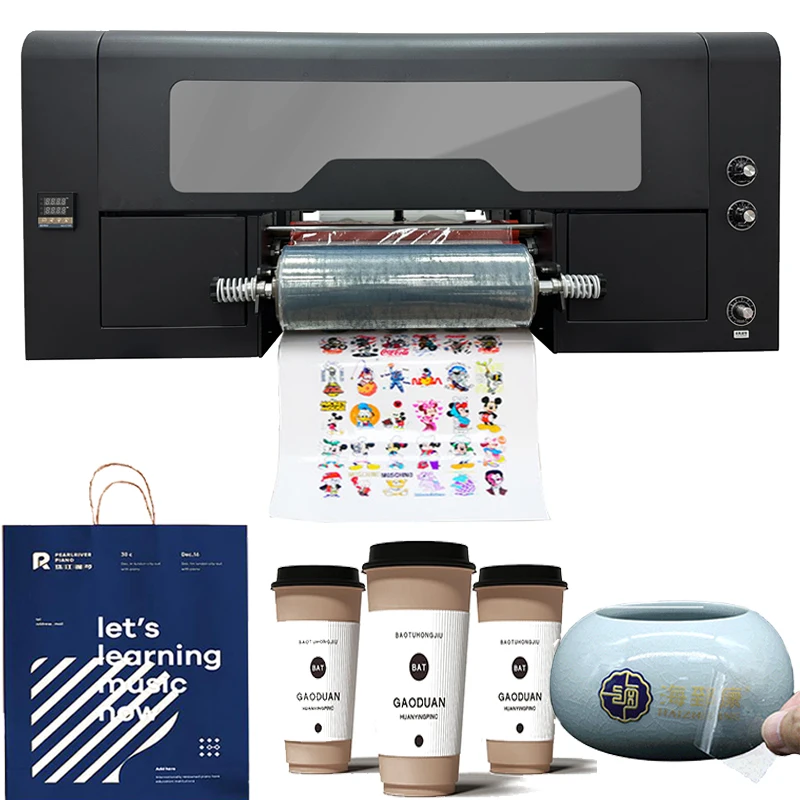 

UV dtf printer with laminator double XP600 dtf uv printer all in one transfers for cups wraps