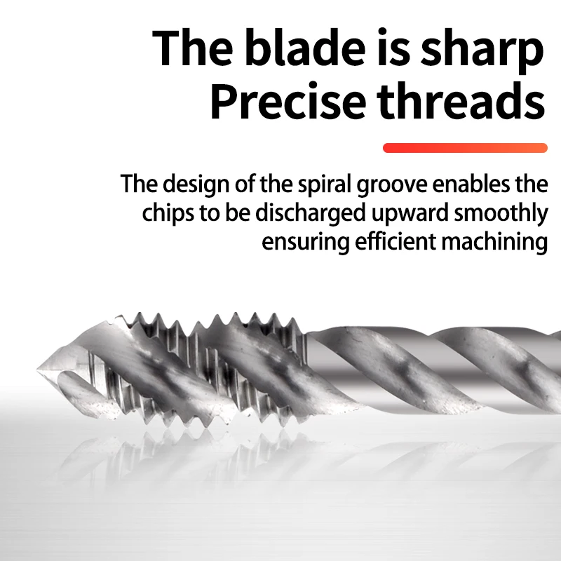 HSSE-M35 DIN 371 376 Standard Spiral Fluted Tap M2.5 M3 M4 M5 M6 M8 M10 M12 Machine Screw Thread Tap