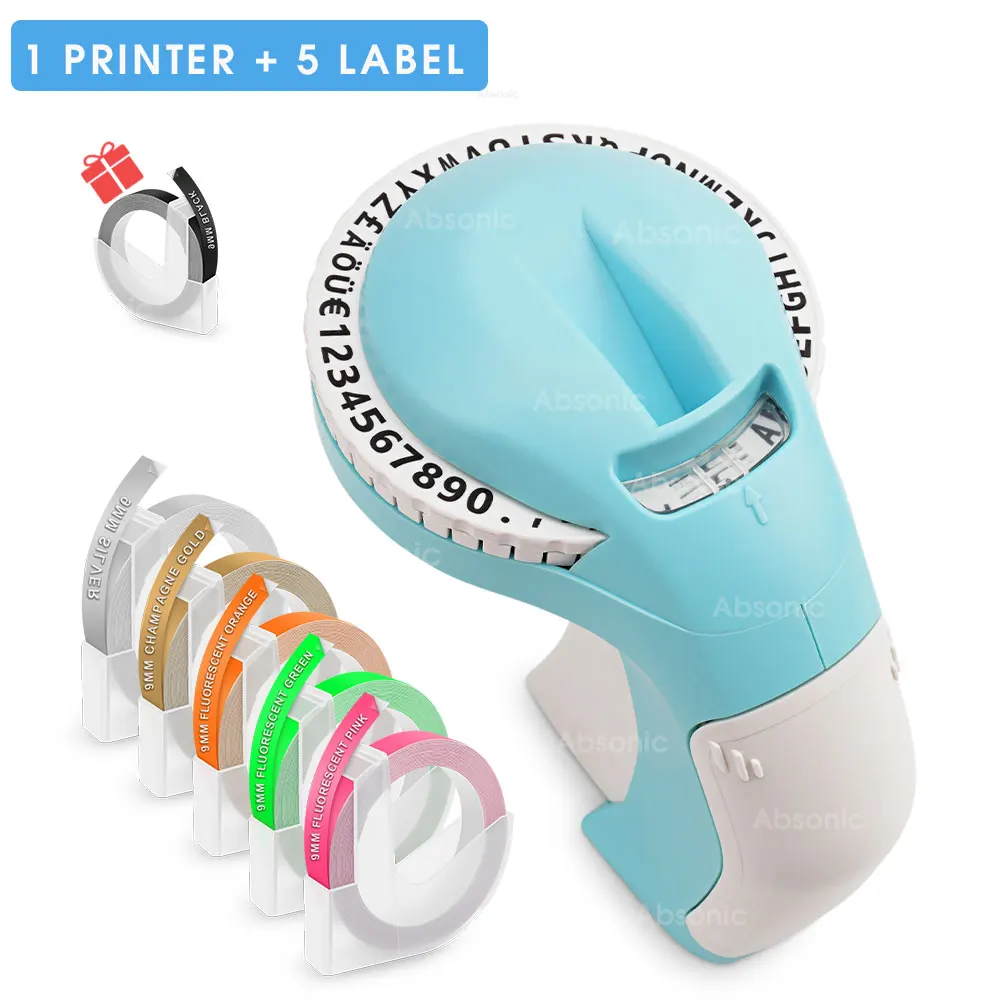 Manual Embossing Label Maker for DIY Self-Adhesive Labels