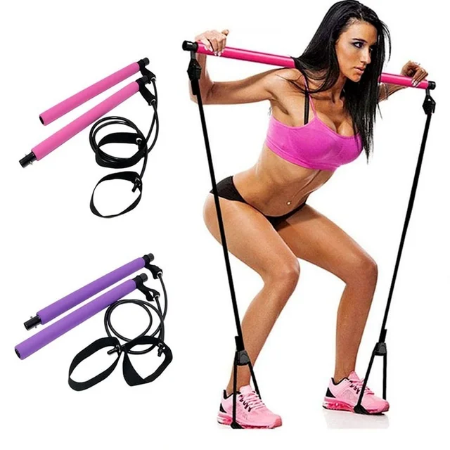 New Fitness Yoga Pilates Bar Stick Crossfit Resistance Bands Trainer Yoga Pull Rods Pull Rope Portable home Gym Body Workout 2