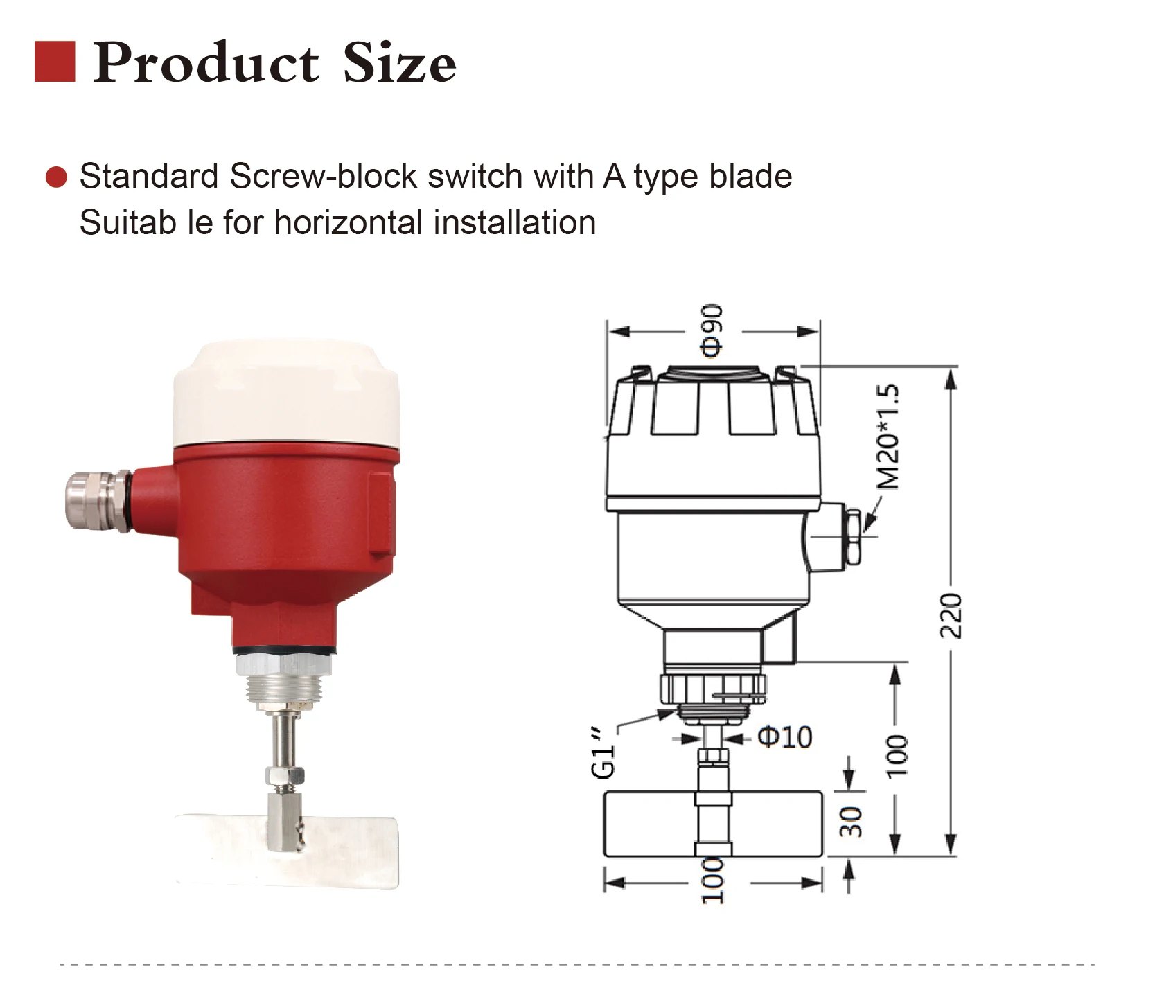 High-Temperature Paddle Level Switch rotary paddle level switch bulk solids sens