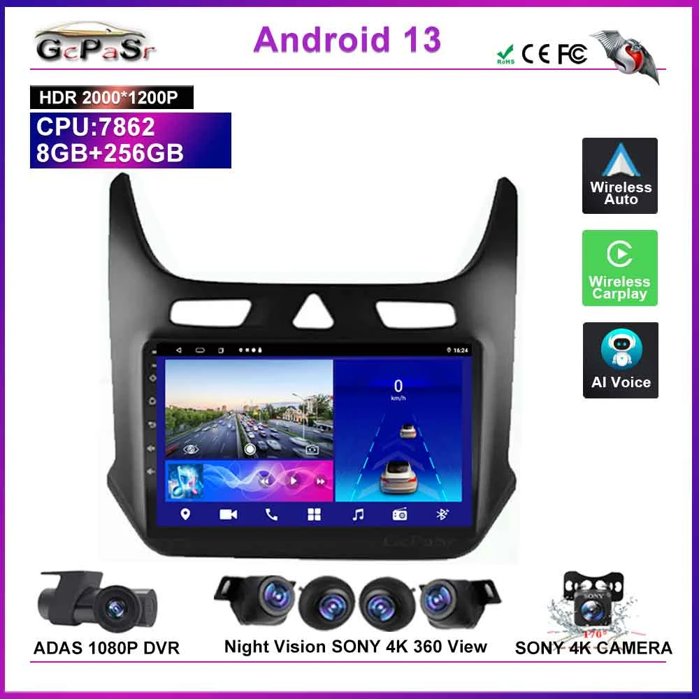 

Android 13 Car GPS WiFi Multimedia Radio Video Player For Chevrolet COBALT 2011 - 2018 2.5D Navigation QLED Screen NO 2Din DVD