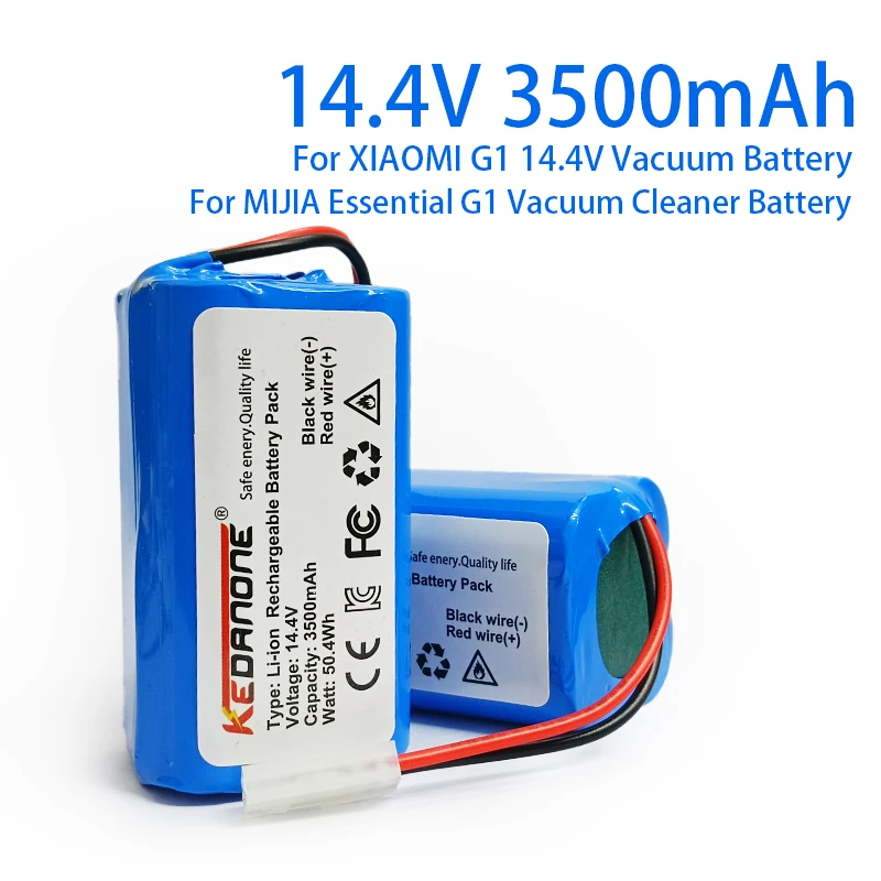 

4S1P 14.4V 3500mAh Li-ion Battery Pack,For XIAOMI MIJIA Mi Robot Vacuum-Mop Essential G1 MJSTG1, SKV4136GL H18650CH R30 R35