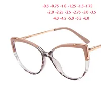 Oversize Cat Eyes Frame Clear Lens Glasses Big Simple Myopia Nerd Spectacles Degree -0.5 -1.0 -2.0 -3.0 -4.0 to -6.0 1