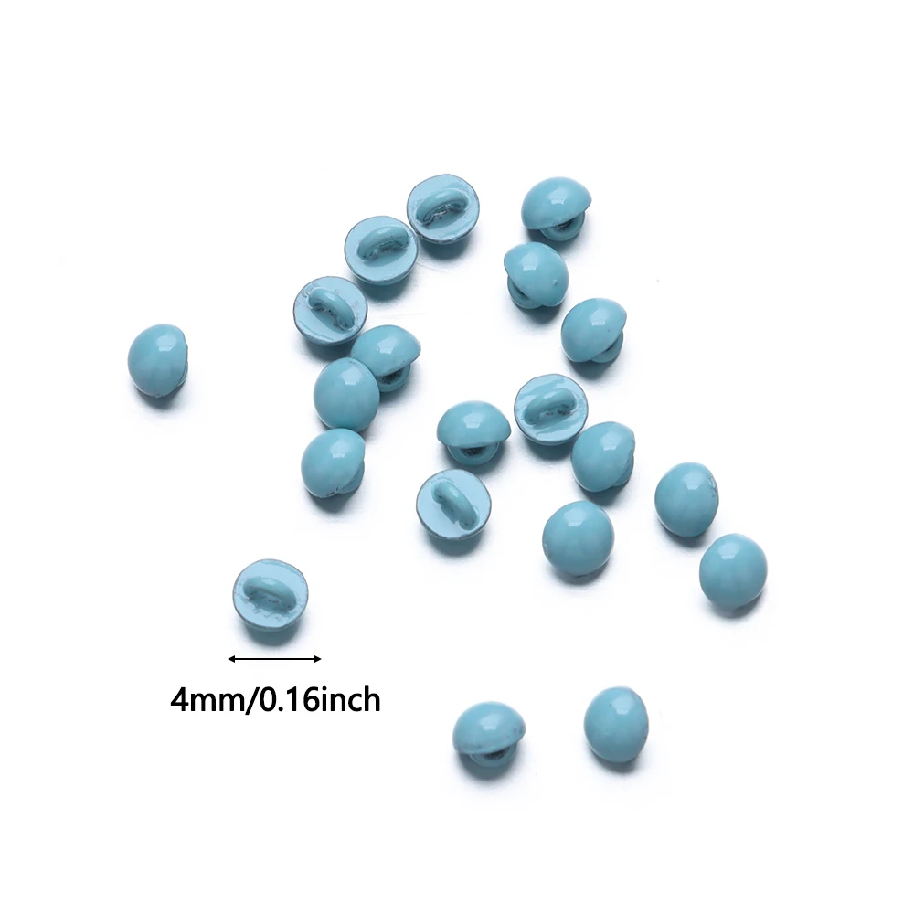 20pcs 10 Colors Mini DIY Belt Buckles Ultra-small Buckle  Mushroom Buttons 1/6 Dolls Clothing