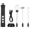 Handheld Automatic Milk Frother, Electric Milk Frother, USB Charging, 3 Speeds, Egg Beater, Milk Shaker for Home Kitchen 6