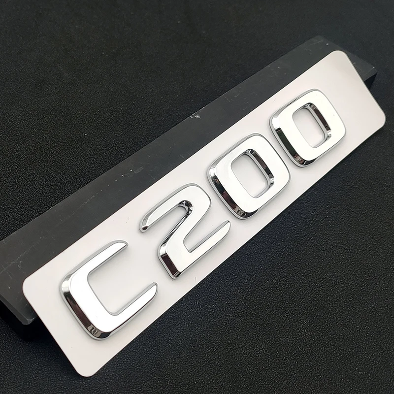 3d ABS Logo C 200 220 300 C200 C220 C300 C320 Emblem Letters Sticker Car Trunk Badge For Accessories