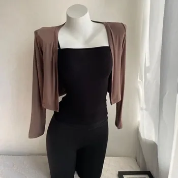 Summer Autumn Women Modal Short Cardigan Female Cotton Sweater Cardigans Long Sleeve Women Casual Coat Ladies Outerwear 1