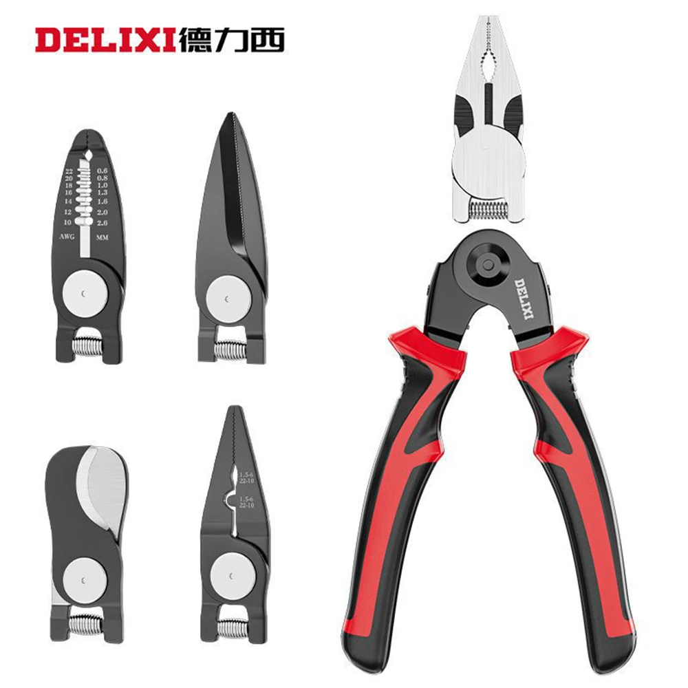 Delixi Multifunctional 5 In 1 Pliers Steel Wire Pliers Wire Stripping
