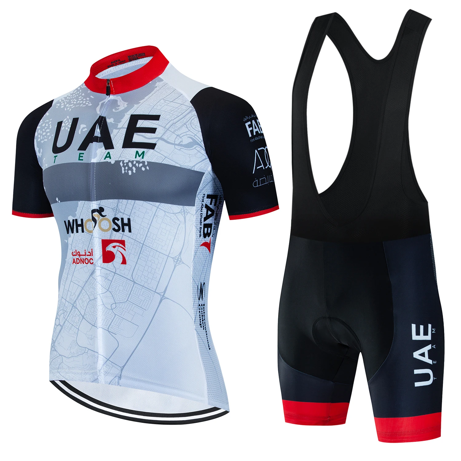 Kit Jersey E Pantaloncini Ciclismo UAE – Maglia E Fondello Unisex Multicolore