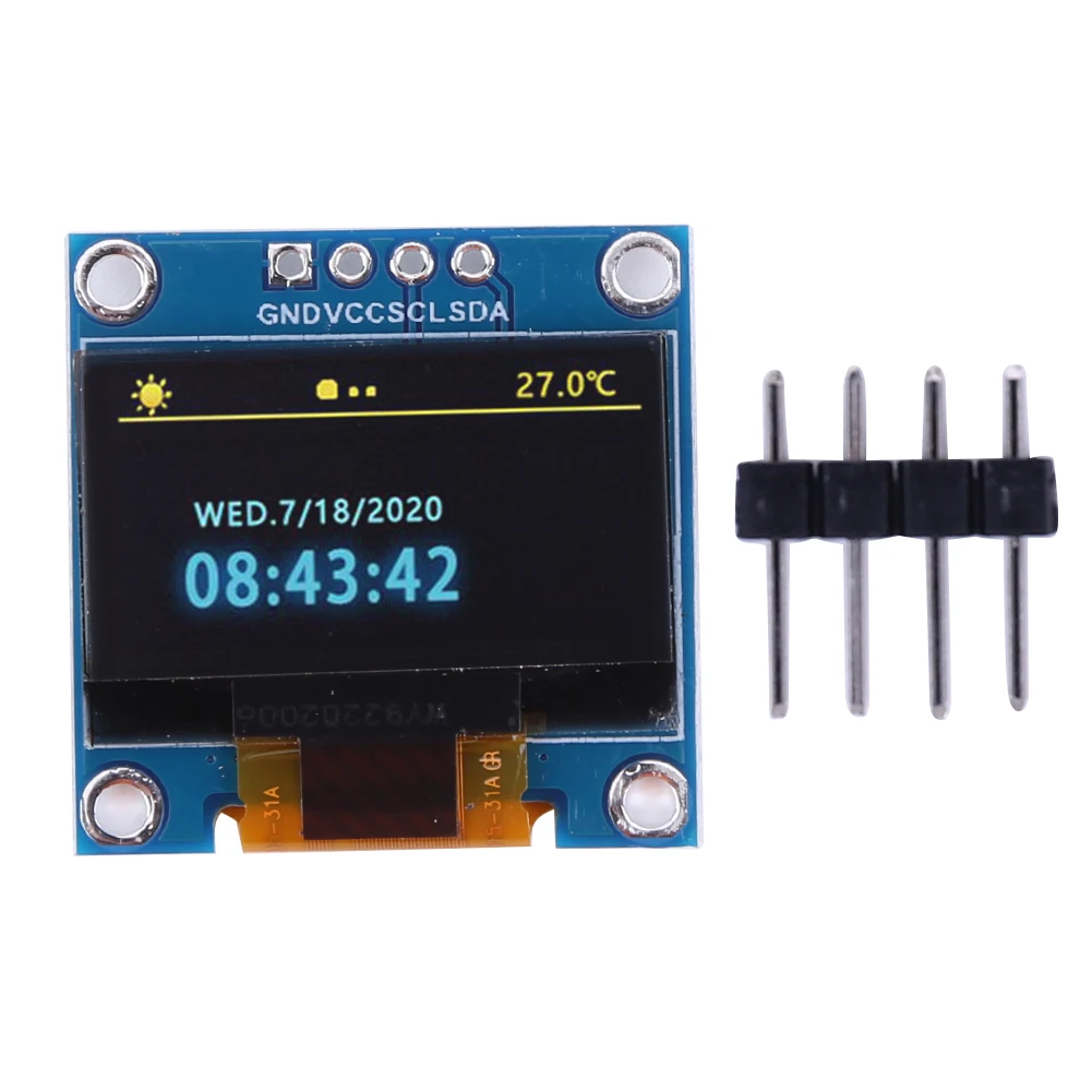 아두이노 라즈베리 파이 BBC용 직렬 포트 스크린 모듈, OLED LCD LED 디스플레이 모듈, 0.96 인치, 4 핀 IIC 3.3-5V SSD1315 드라이브, 128x64