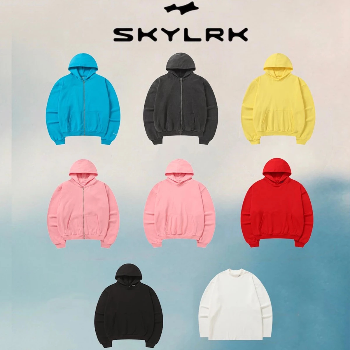 Justin Bieber SKYLRK Embroidery Cardigan Hoodie Men Women Heavy