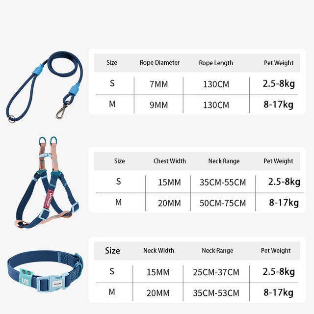 Adjustable Color Blocking Design Dog Harnesses Waterproof  PVC Walking Leash Rope Chest And Back Set For Dog Outdoor Training 2