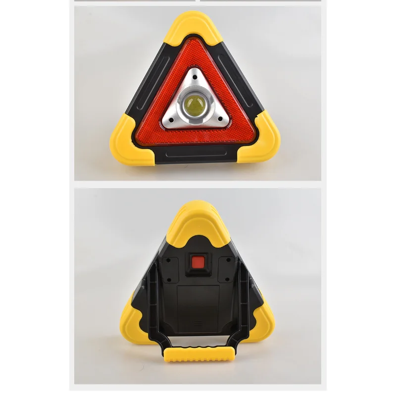 Portable Three-in-one Car Emergency Breakdown Warning Triangle Car Tripod LED Lighting USB Charging Port