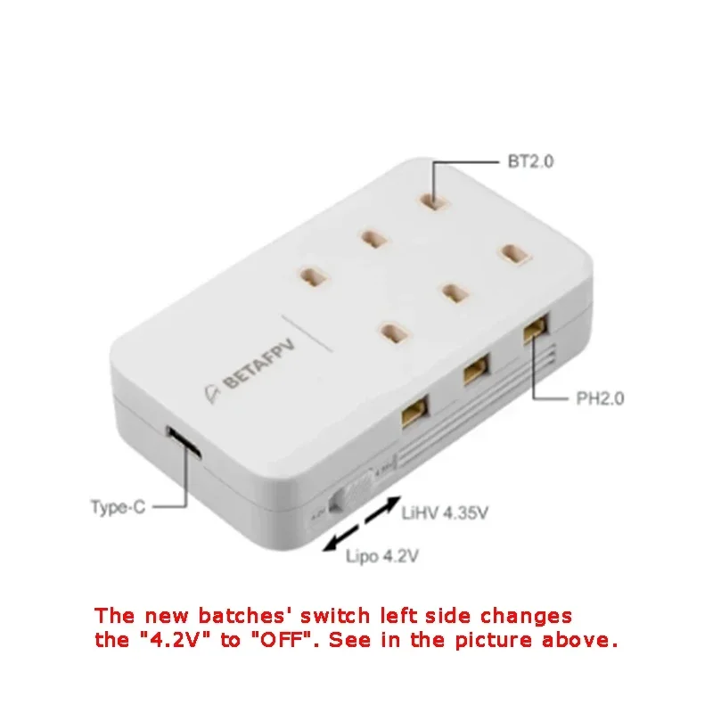 Adaptateur secteur 30W Type-C branché au chargeur multiport 1S, câble USB-C fourni.