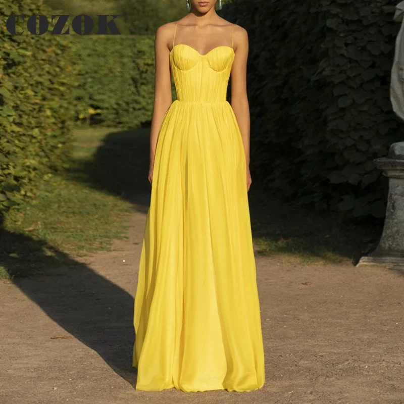 Yellow Evening Dresses Long Elegant Yellow Long Dress Evening Gown