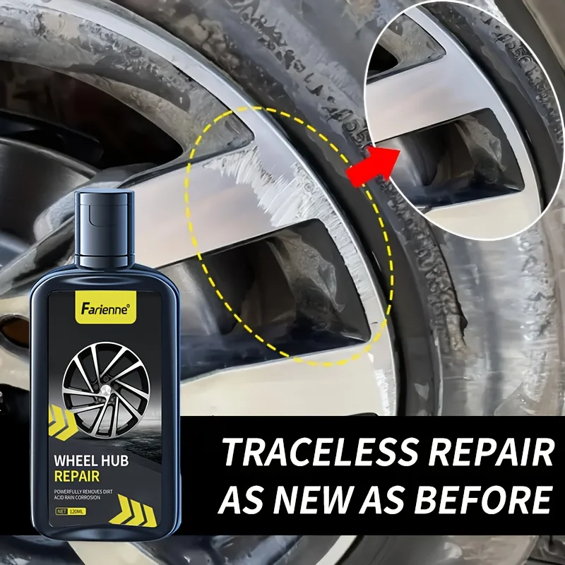 Universal Wheel Rim Repair Kit-Alloy Scratch Remover, Quick Edge Damage Fix, Enhanced Vehicle Maintenance, Plastic Material