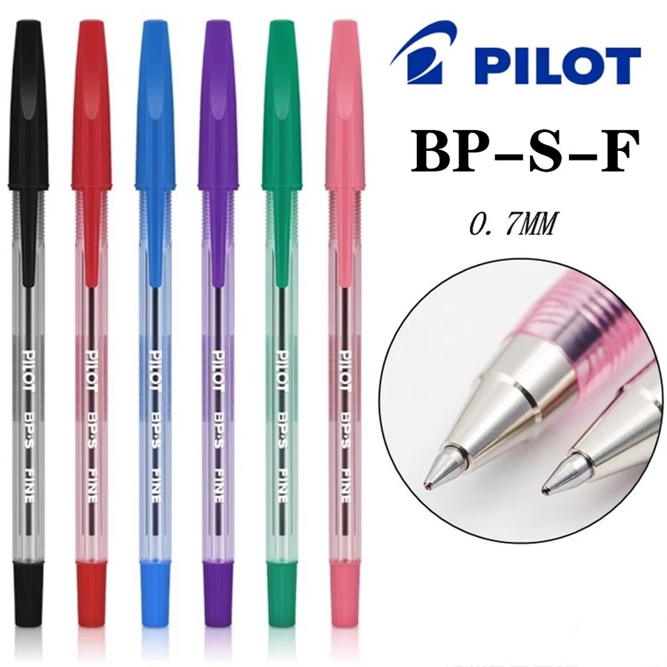 筆記具 PILOT + SERAI 6pcs Japan PILOT Ballpoint Pen BP-S-F Classic Colored 0.7mm