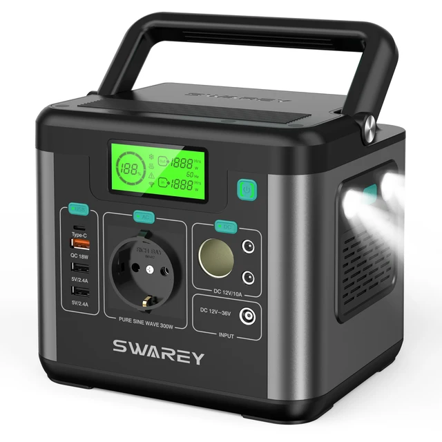 SWAREY S160 300W (pic 600W) centrale électrique Portable 222Wh générateur solaire chargeurs de centrale électrique alimentation de secours 1