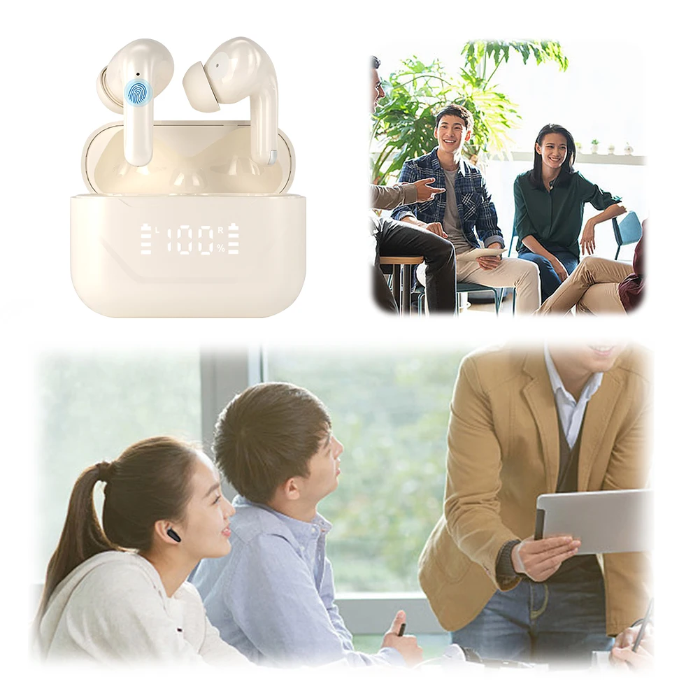 Smart AI Real-time Two-Way Earbuds Long Battery Life 144 Languages Translation Earphones ANC Noise Canceling for Android and iOS