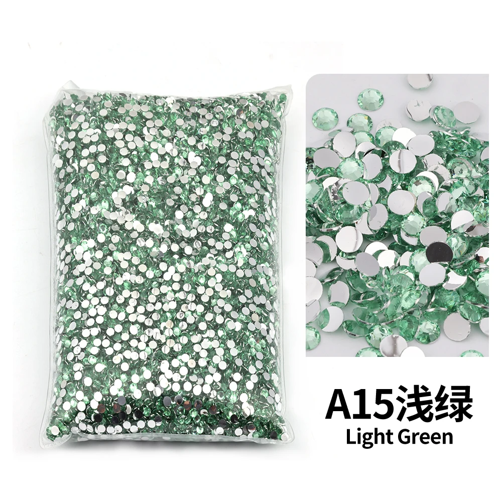 Variety Pack of Small Resin Rhinestones for Nail Art and DIY Crafts - Bulk Wholesale Flat Back Crystals