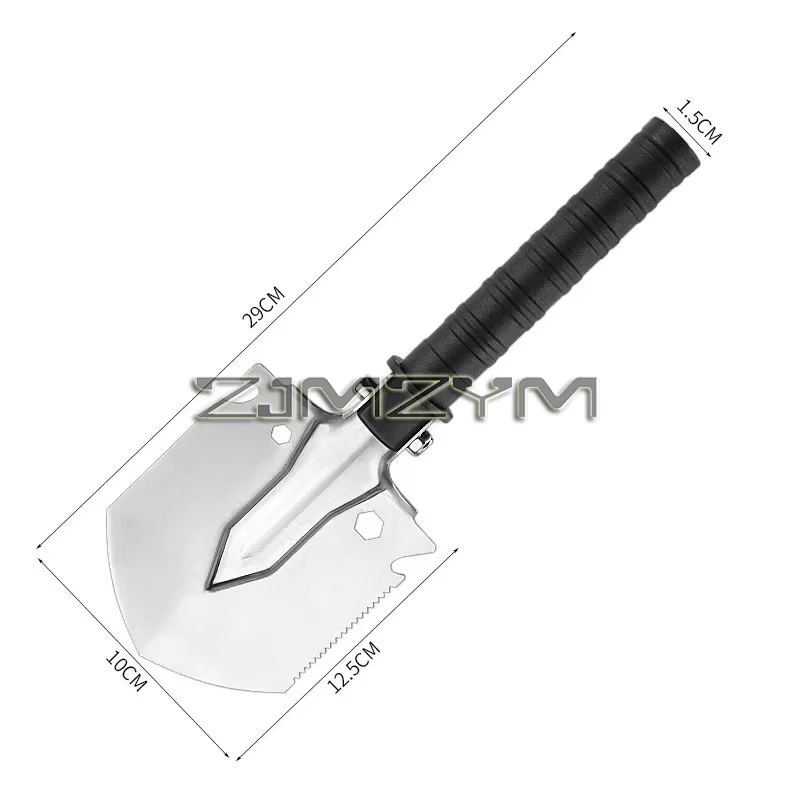 Outdoor Foldable Shovel Survival Supplies, Camping Mini Shovel Tactical Shovel Emergency Garden Tool With Compass 5