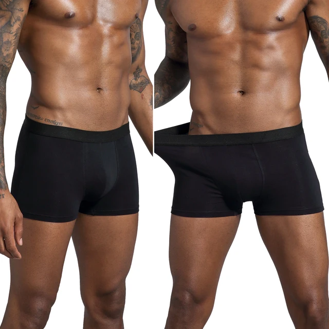 Paquete de 6 uds. De bragas 2024 para hombre, ropa interior de algodón, Boxer y calzoncillos de marca para hombre, conjunto de lujo, pantalones cortos, Kit antideslizante 3