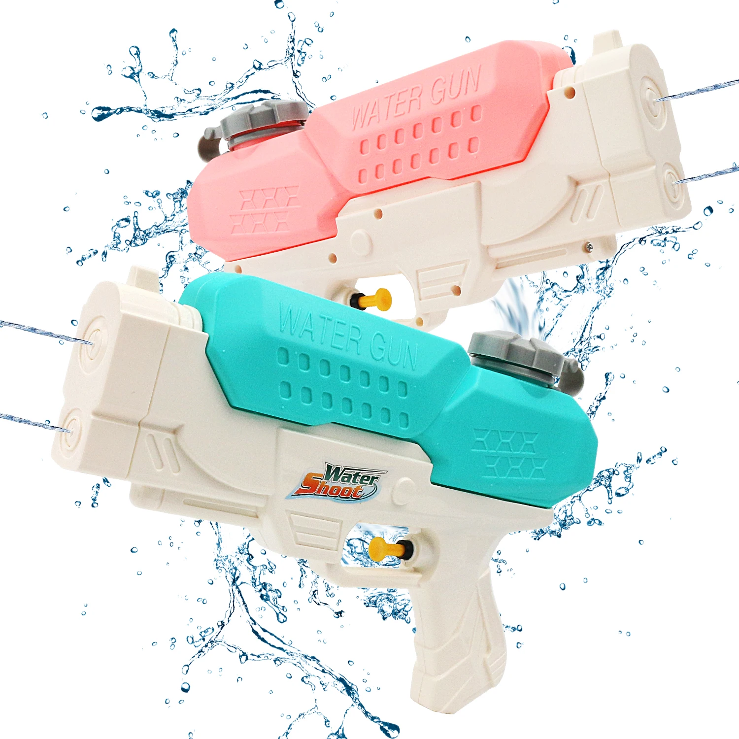 Children's summer water gun, dual nozzle large capacity high-pressure air play water toy, outdoor fight and play