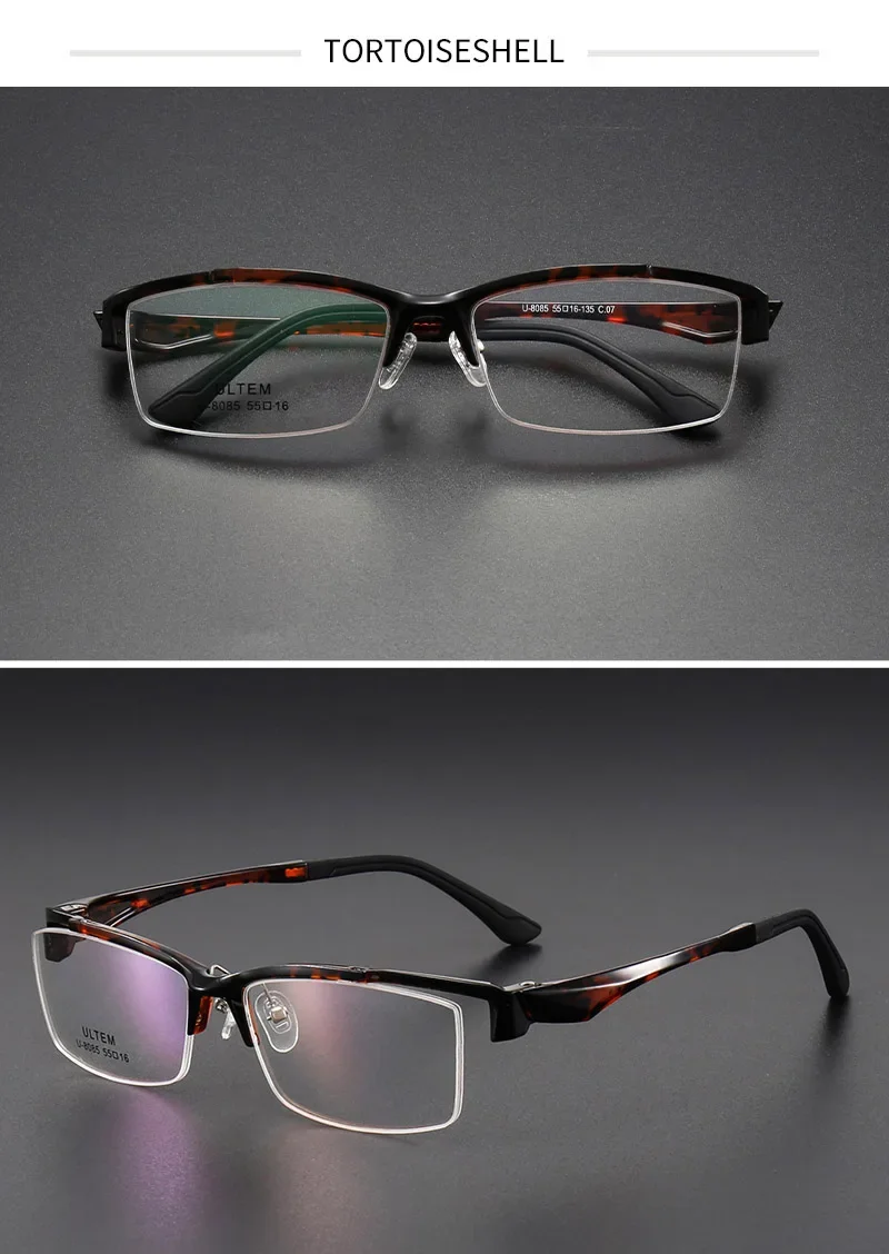Aror Unisex Semi Rim Square Brow Line Eyeglasses 9