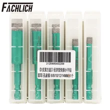 

FACHLICH 5pcs/box Hex Diamond Drill Core Bits Granite Marble Dry Drilling Tool Dia 6/8/10/12/14mm Saw Cutter Quick Fit Shank