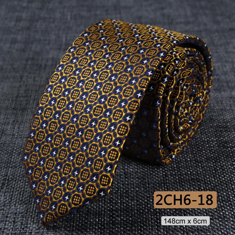 Neue Dünne 6CM Herren Krawatte Schlanke Schmale Krawatten Für Mann Plaids Gestreiften Paisley Jacquard Krawatte Business Party Corbatas krawatte – Detail 24