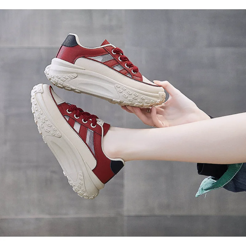 

Summer Dad Shoes for Womens 2023 New Korean Fashion Student Breathable Sports Shoes female Thick Sole Elevated Casual Shoes girl