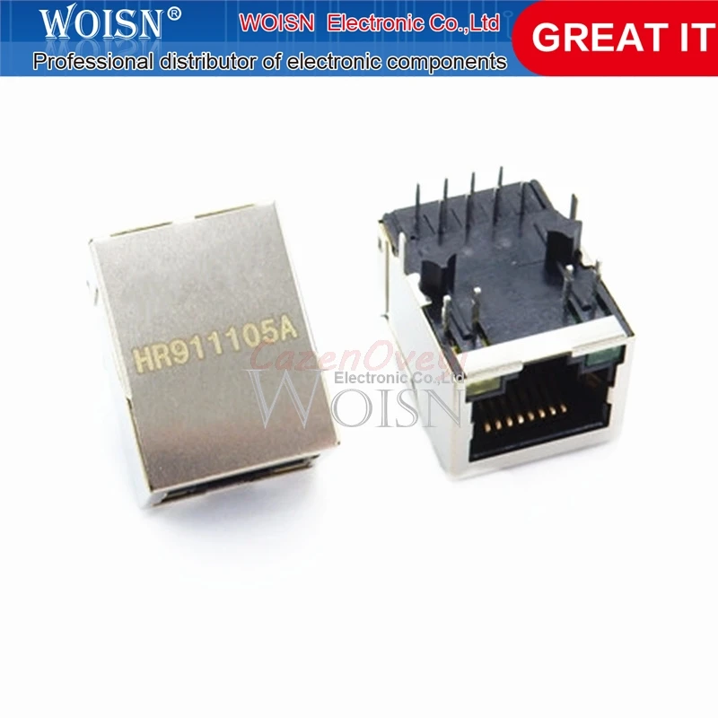 Сетевой трансформатор HY911105A HR911105A RJ45 с Светофильтром