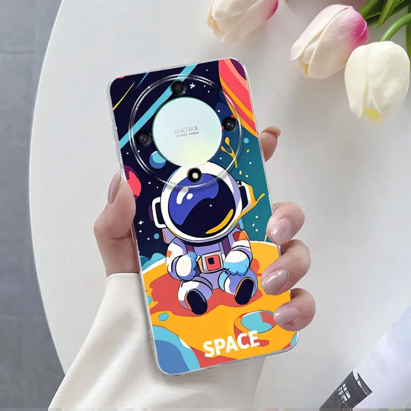 Luxury Flower Clear Soft Silicone Protective Phone Case