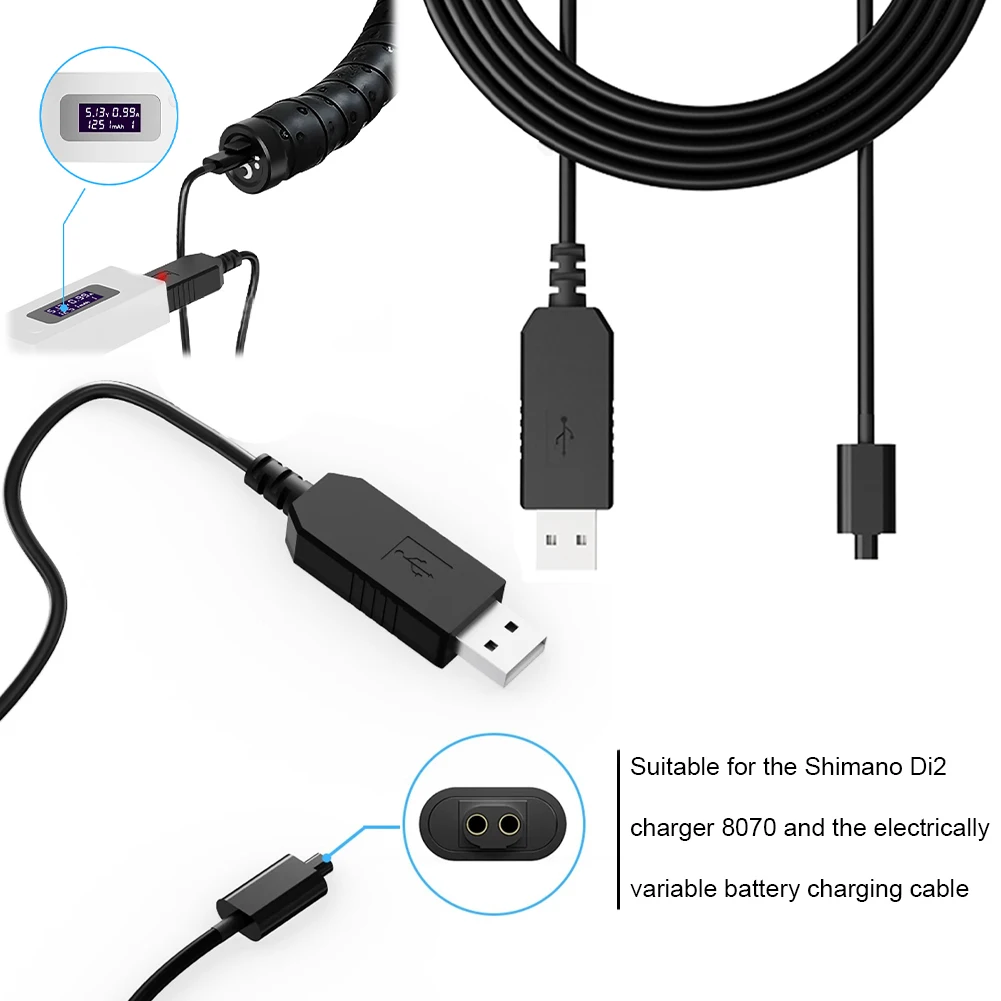 Di2 11-Speed Charger Cable Line USB Charging Cord Battery Charger Cord for 8070 Adapter Cable